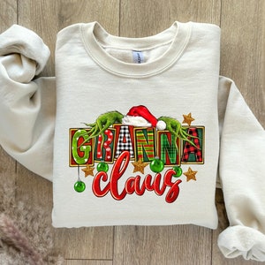 Sweat grand-mère, sweat-shirt de Noël, pull de Noël grand-mère, chemise familiale assortie, sweat-shirt d'hiver à col rond