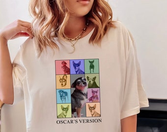 Custom Your Photo Shirt, Custom Dog Shirt, Custom Dog's Version, Pet Portrait Shirt, Dog Photo Tshirt, Personalized Dog Bootleg Sweatshirt