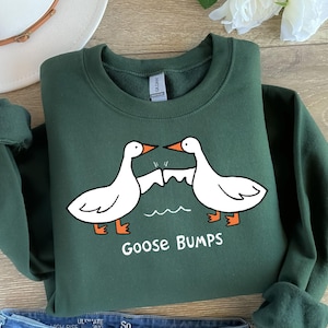 Goose Bumps Crewneck Sweatshirt, Unisex Goose Bumps Shirt,Funny Sweatshirt,Funny Gift for Guys,Funny Goose Tshirt