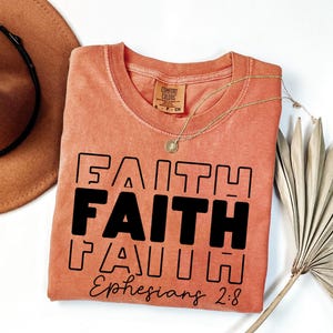 Comfort Colors® Religious Shirt, Faith Ephesians Bible Verses Tee, Jesus Shirt, Comfort Colors Christian Shirt, Faith Shirt, Religious Gift