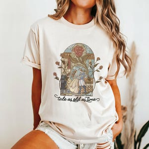 Retro Beauty And Beast Tshirt, Retro Tale As Old As Time Disney Tee, Retro Beauty And Beast Princess Sweater, Women Gift, Cute Girly Gift