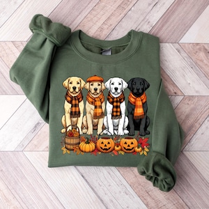 Cute Thanksgiving Dogs Cozy Sweatshirt, Fall Dogs T-Shirt, Dog Lovers Thanksgiving Gift, Cute Women Fall Gift