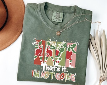 Comfort Colors® Vintage Funny Elf T-Shirt, Cute Comfort Colors Retro Christmas T-Shirt, Popular Women Christmas Gift, Girly Xmas Gift