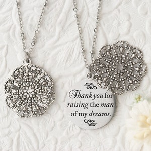 Wedding Jewelry Thank you for raising the man of my dreams Mother in Law Gift Mother of the Groom Gift Mother In Law Wedding Gift MOG Gift