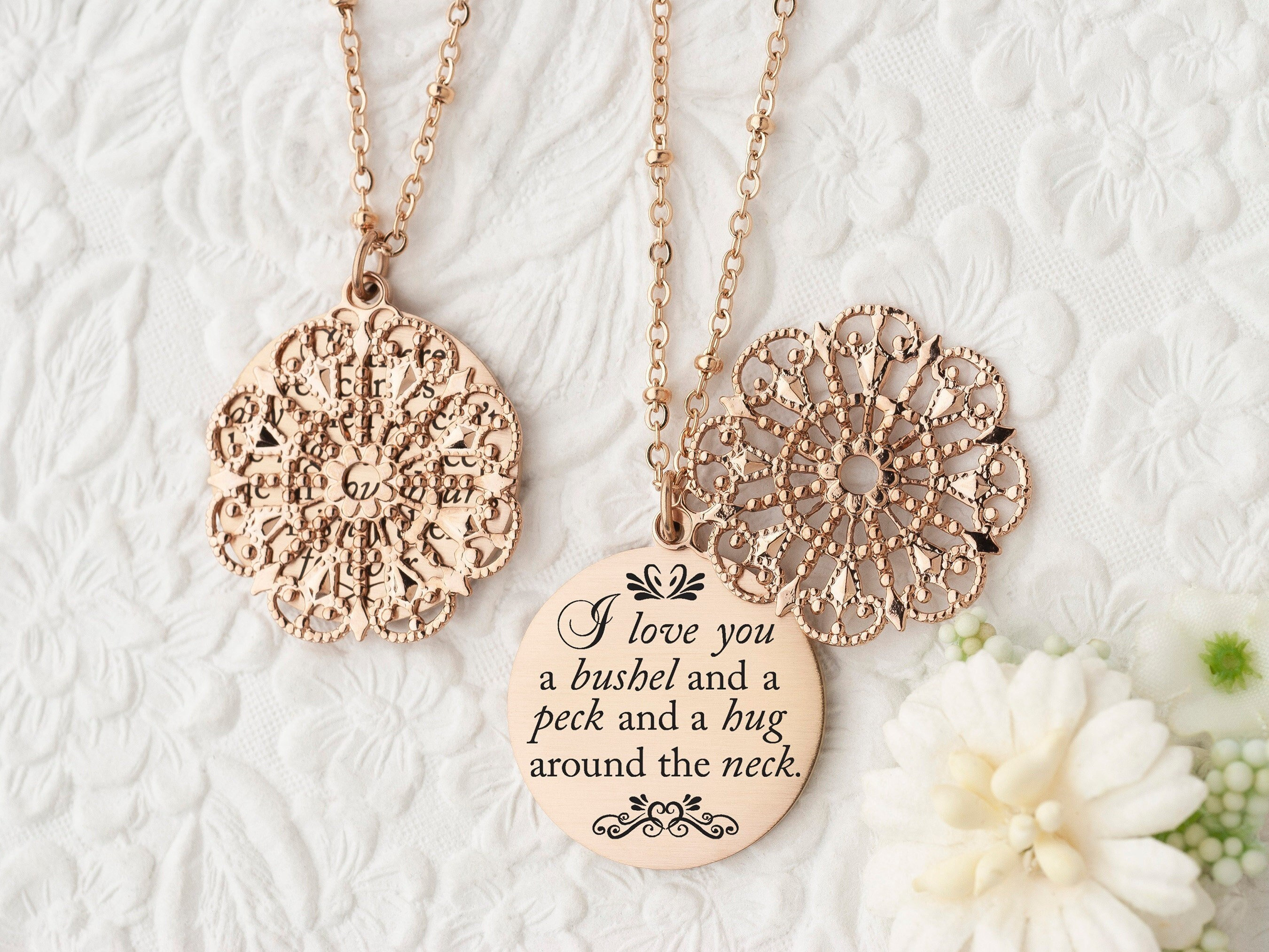 I Love You a Bushel and a Peck Necklace