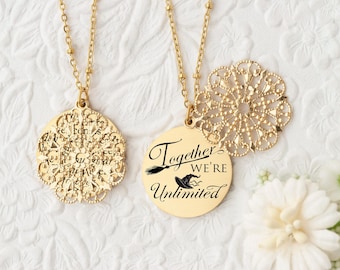 Wicked Together We're Unlimited Best Friend Necklace Musical Theater Gift Best Friend Jewelry Best Friend Gift BFF Necklace