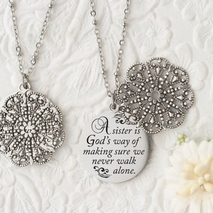 Sisters - A Sister Is God’s Way Of Making Sure, We Never Walk Alone - – Makezbright Gifts