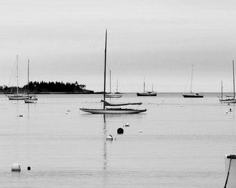 Sail Boat, Wall Art, Modern, Ocean Wall Art Prints, Printable Wall Art, Coastal Decor, Coastal, Nautical, Sailboats, Black and White