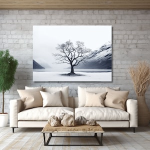 Wall Art, Wall Decor, Printable Wall Art, 3 Piece Wall Art, Mountain Wall Art, Gallery Wall Set, Black and White, Modern Wall Art
