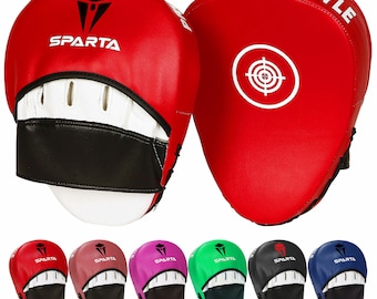 Curved Focus Pads Hook Jab Mitts Boxing MMA Martial Arts UFC Fight Gym Training