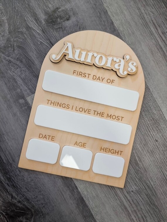 First Day Sign, Personalised My First Day Board, My Last Day, Back to School Photo Prop, School Milestone Plaque, Back to School Sign
