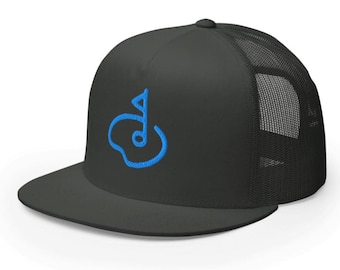 Golf Hat: Embroidered Retro Golf Cap - BLUE