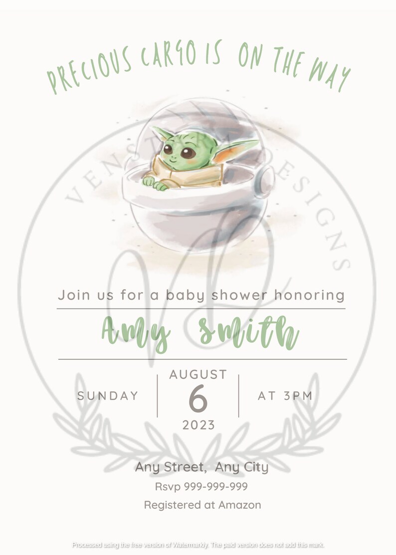 Baby Yoda Baby Shower Invitation BUNDLE grogu Baby Shower Invitation