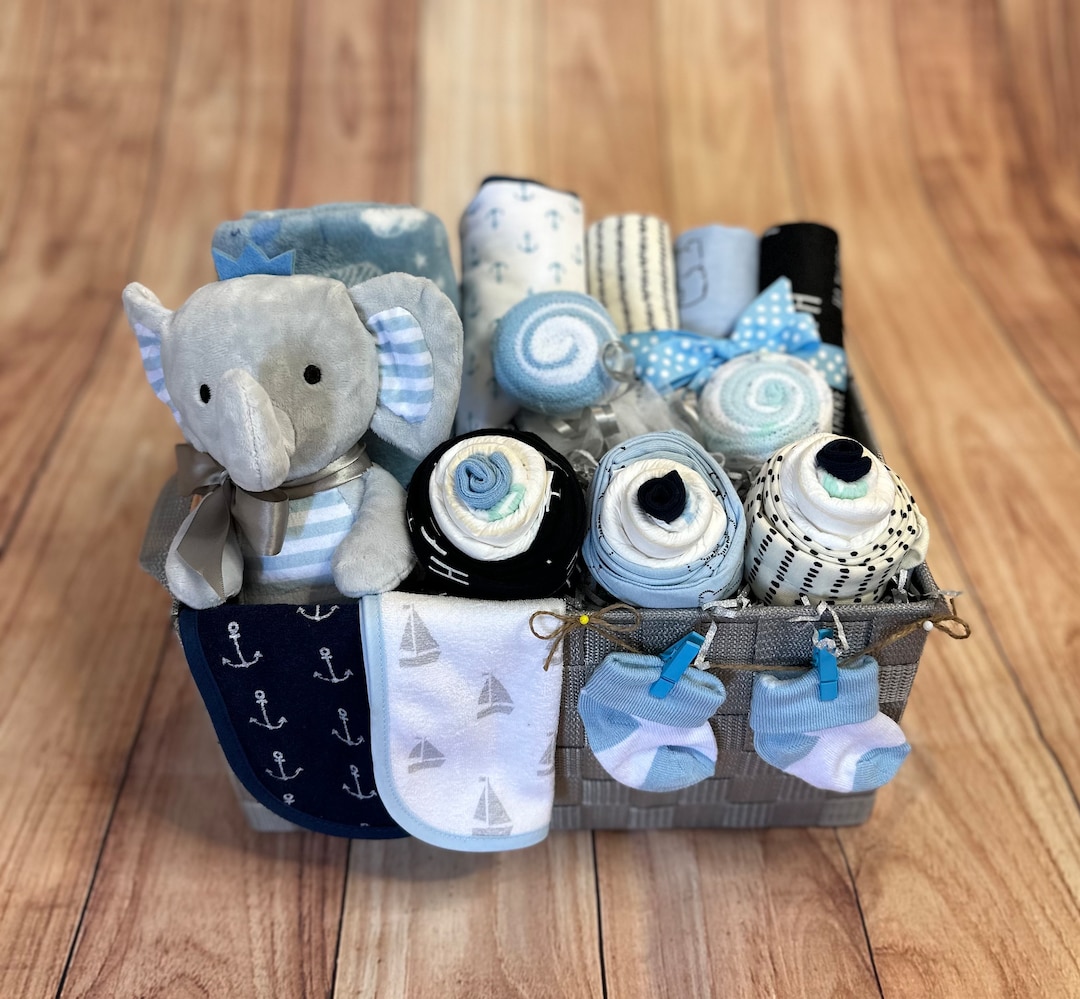 Baby Boy Gift Basket/new Baby Gift Basket/baby Shower Baby