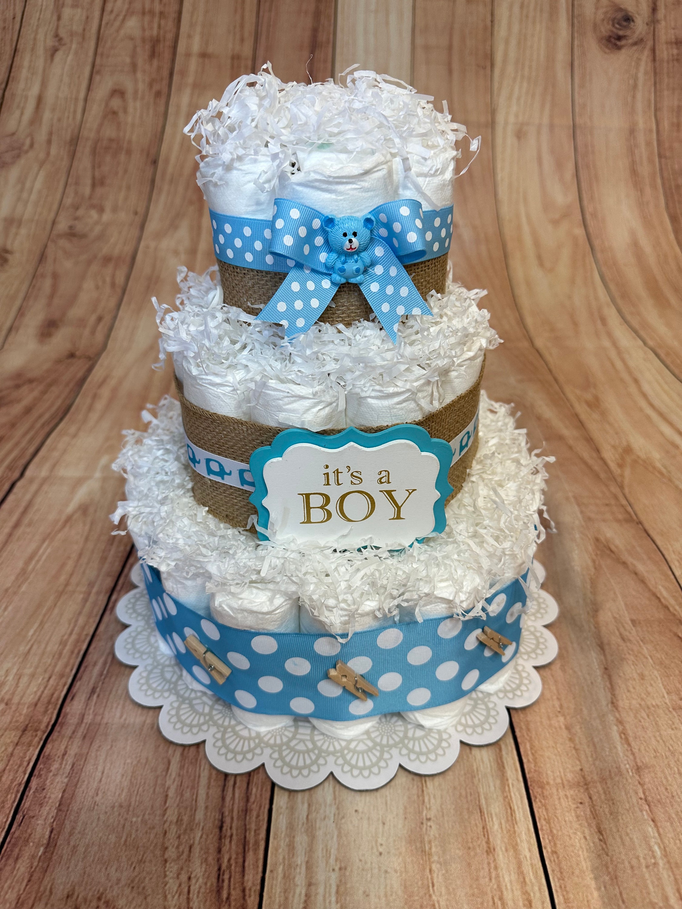 Winnie The Pooh Diaper Cake Pinterest 3-tier Baby Boy Diaper Cake: Shower  Centerpiece Gift, image size:2250x3000