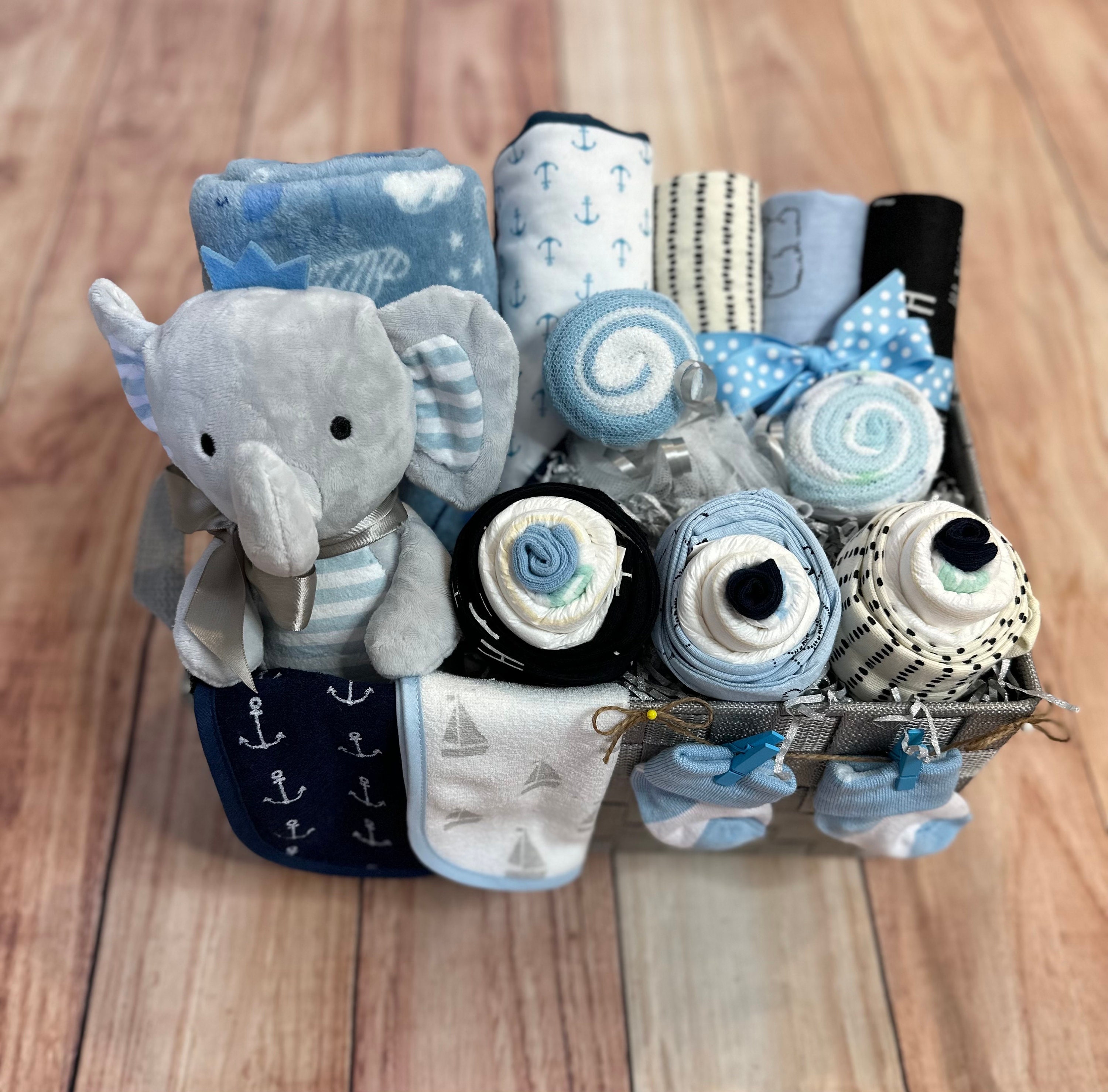 Baby Boy Gift Basket/new Baby Gift Basket/baby Shower Baby Gift/baby Gift Basket