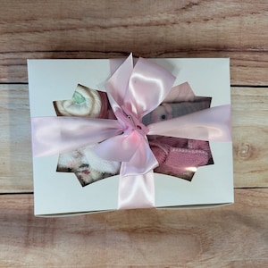 Baby Girl Gift Box: Bodysuit, Socks & Washcloths