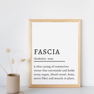 Massage Therapy Poster Fascia Definition
