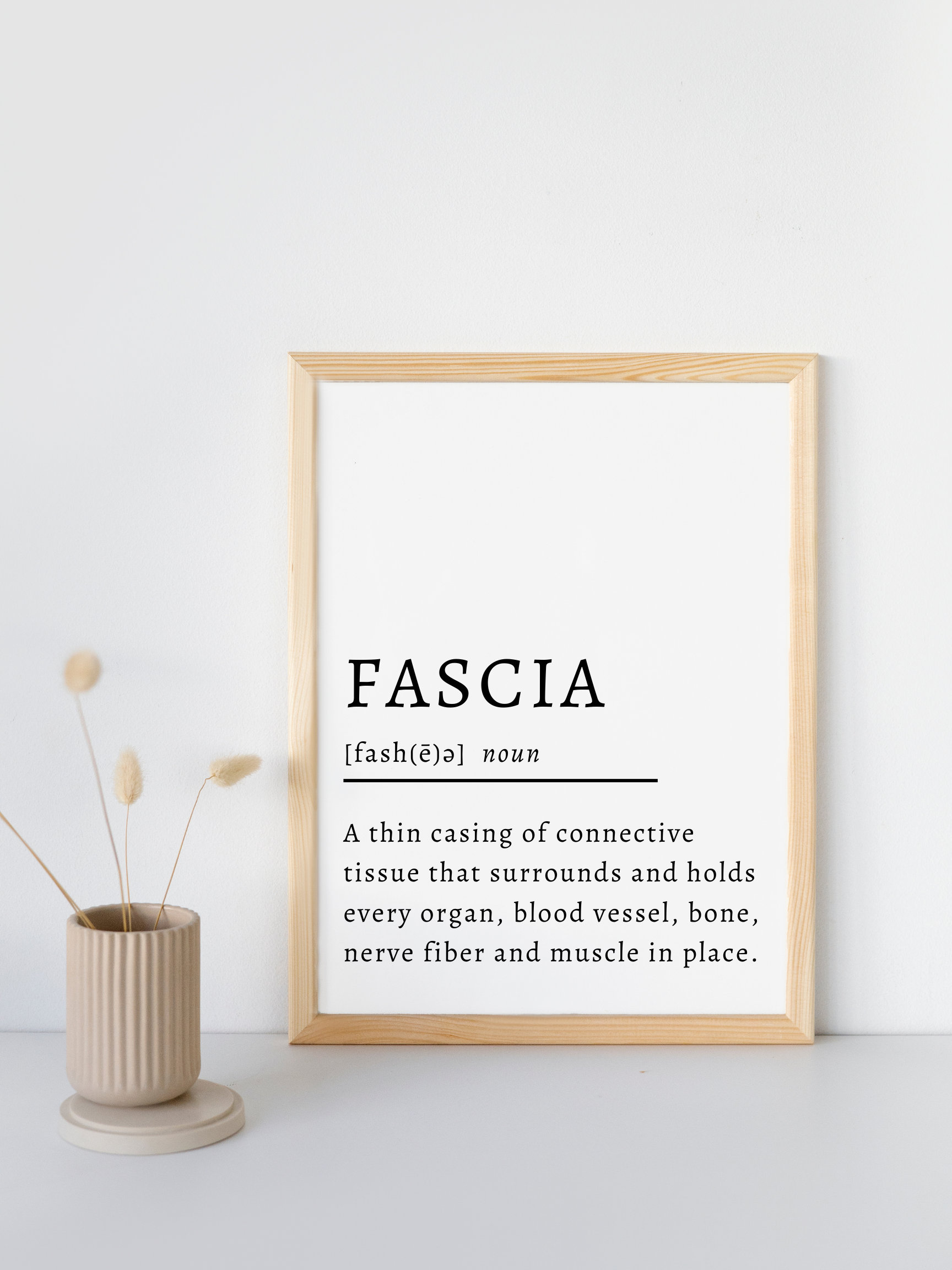 Massage Therapy Poster Fascia Definition