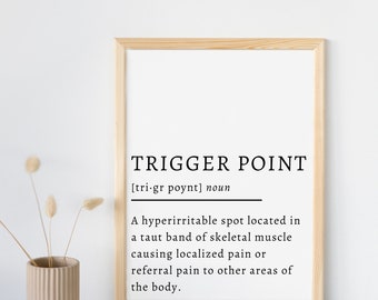 Massage Therapy Poster Trigger Point Definition