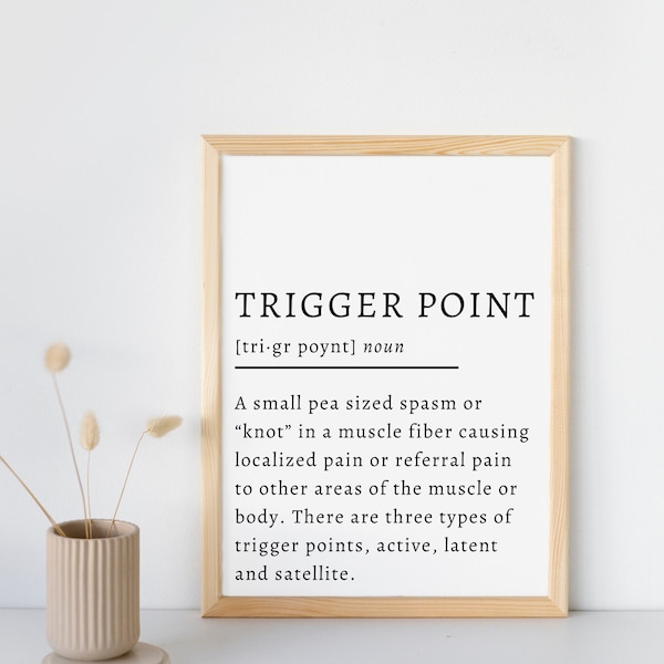 Massage Therapy Poster Trigger Point Trio Definition