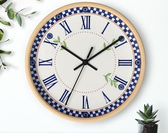 Reloj de pared estilo Secesión vienesa, silencioso, 25 cm, marco de madera, envío gratuito.