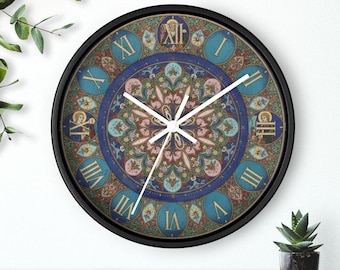 Reloj de mesa con calendario, silencioso, 25 cm, marco de madera, envío gratuito.