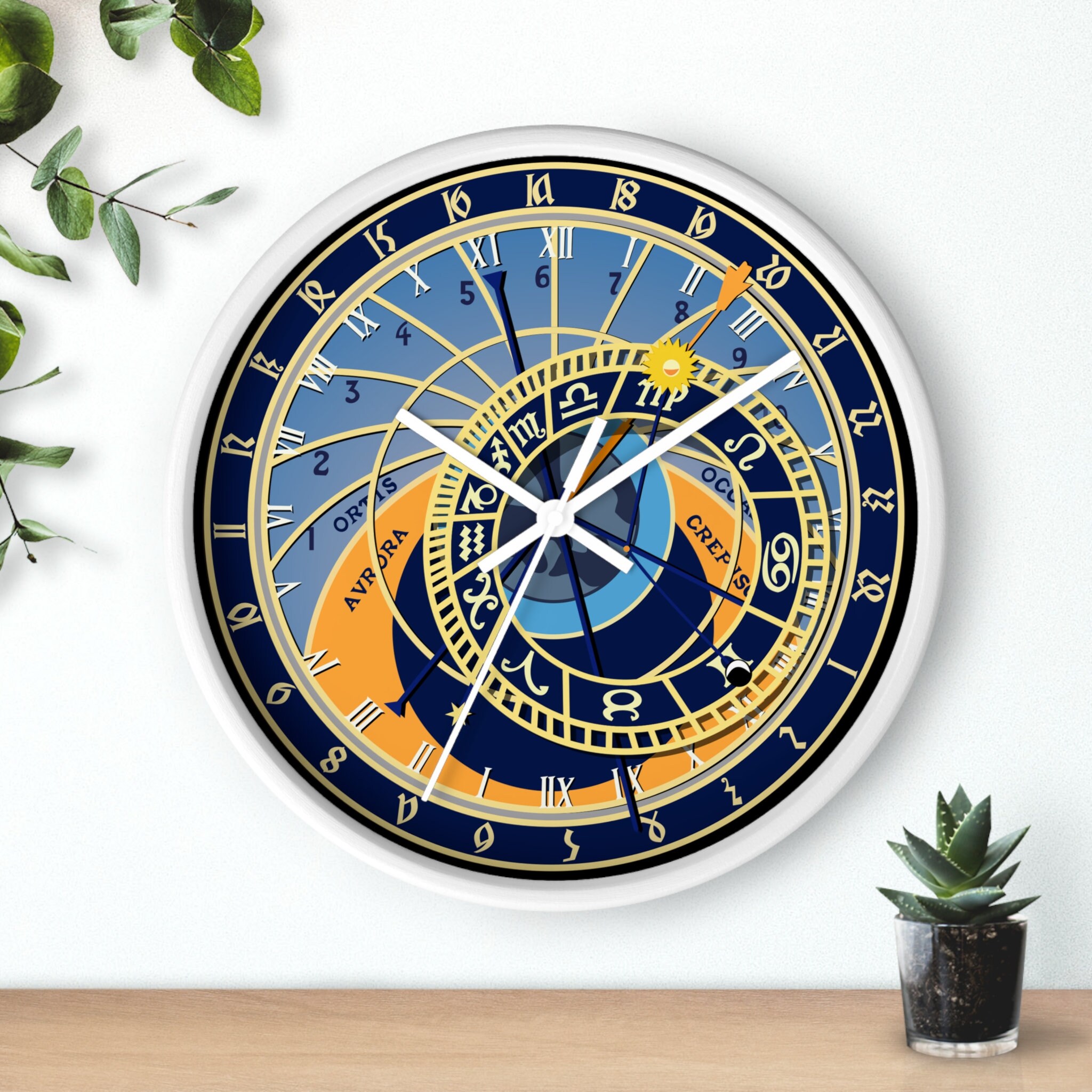 Prague Orloj Astronomical Clock Inspired Wall Clock | Historical Decor ...