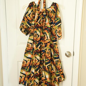 Vibrant African A line dress, One size fits most