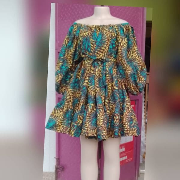floral and african print kitenge craft dress