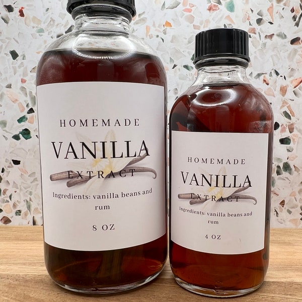 Homemade Vanilla Extract Label Etsy