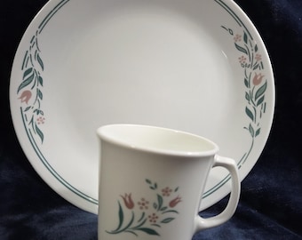 Juego de vajilla vintage Corelle Rosemarie – 9 piezas