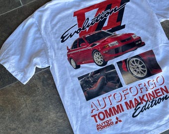 Tommi Makinen Shirt, Mitsubishi Lancer Evo Tee, WRC Rally Legend Graphic T-Shirt, Evo 6 Rally Car Shirt, Gift for Rally Fan, Unisex Tee
