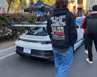 Porsche 911 GT2 Hoodie - Vintage Car Ad Inspired