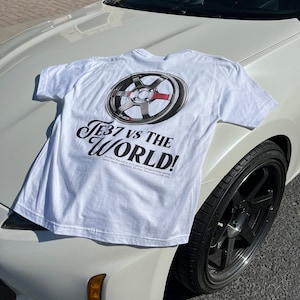 Volk TE37 T-Shirt - JDM Advan/Rays Wheels Graphic - For JDM car community, car enthusiasts, Japanese cars, car gifts