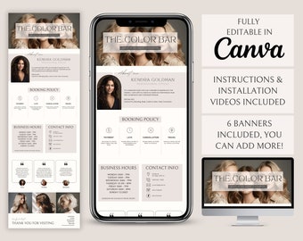 Acuity scheduling template hair stylist, DIY Acuity Scheduling Site, Makeup, lash, hair stylist booking site, Canva, Acuity booking site