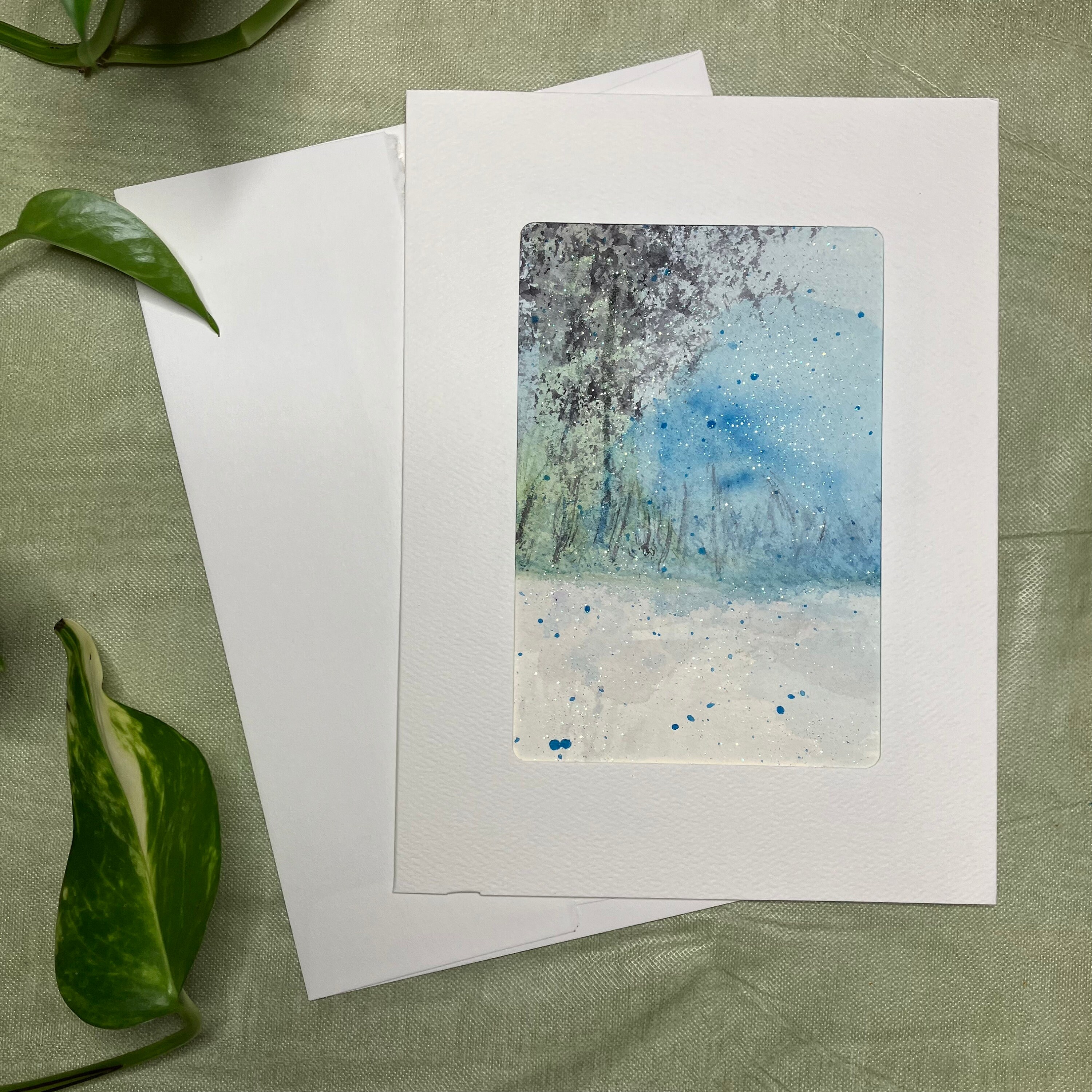 Abstract Hand Painted Floral Greeting Cards, Nature Inspired Colorful ...