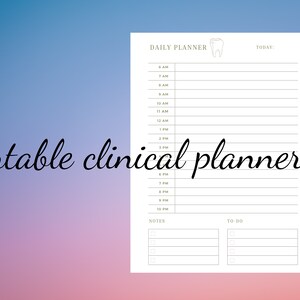 Digital Dental Planner | dentistry planner | dental hygiene clinicals | dental student planner | RDH | dentist | tooth stationary | minimal