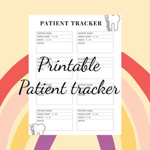 Digitaler Patientenplaner | Patienten Tracker | Zahnpflege Studentin | Zahnmedizin-Studentenplaner | RDH | Zahnarzt | Zahn stationär | minimal