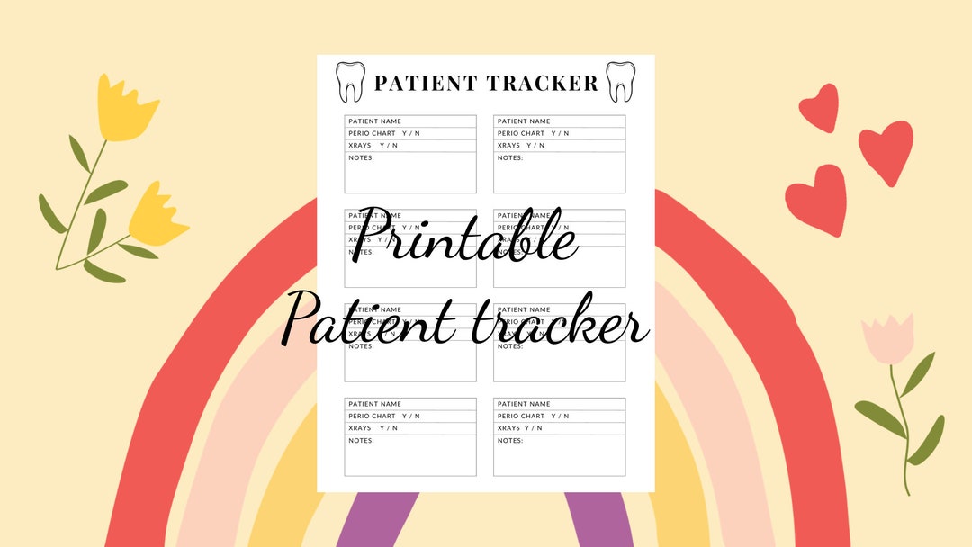 Digital Patient Planner Patient Tracker Dental Hygiene Etsy