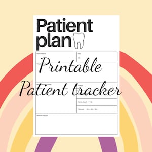 Digital Patient Planner | patient tracker | dental hygiene student | dental student planner | RDH | dentist | tooth stationary | minimal