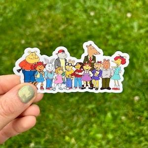 Arthur and friends sticker, Arthur, PBS Kids, Marc Brown, Childhood throwback, Vinyl Sticker, Waterproof sticker, 90s Sticker, TV Show