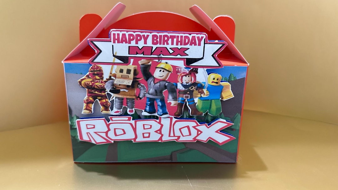 3D Customizable Roblox Cardboard Favor Box, Treat Box - Etsy