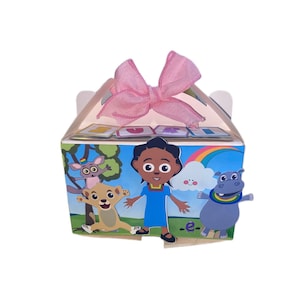 3D Customizable Akili and Me Cardboard Favor Box, Treat Box