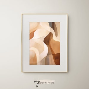 Abstract Painting, Neutral Colors, Contemporary Home Decor, Modern Wall Art, Digital Print