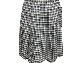 Vintage Metro New York Skirt Womens 10  Plaid Corpcore Dark Academia Office