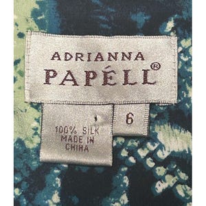 Vintage Adrianna Papell SNAKE SKIN Silk WRAP Dress Size 6 image 4