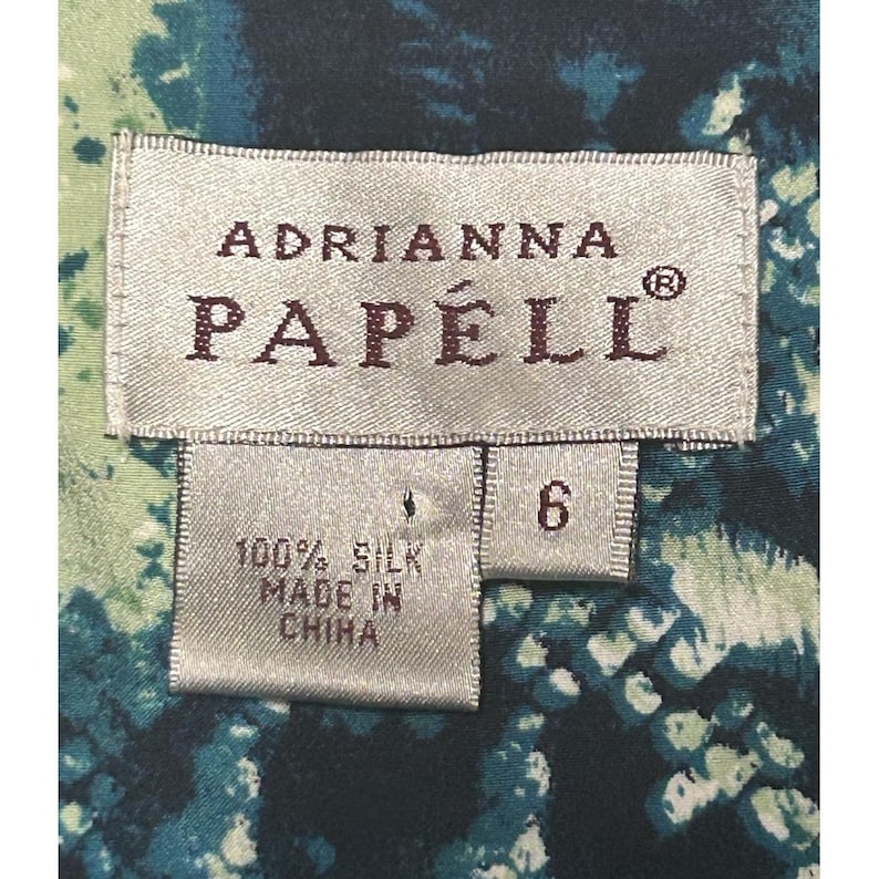 Vintage Adrianna Papell SNAKE SKIN Silk WRAP Dress Size 6 image 4