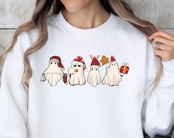 Christmas Ghosts Sweatshirt, Christmas Crewneck, Fun Christmas Sweater
