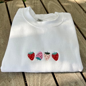 Strawberry Embroidered Sweatshirt